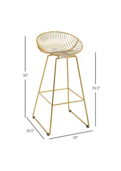 New โค๏ธ HOMCOM Modern Bar Stools Set of 2 Bar Height Barstools 29" Seat Height Bar Chairs for Kitchen Pub with Backrest and Footrest Steel Frame Gold ๐ฏ 10 New โค๏ธ HOMCOM Modern Bar Stools Set of 2 Bar Height Barstools 29" Seat Height Bar Chairs for Kitchen Pub with Backrest and Footrest Steel Frame Gold ๐ฏ -HOMCOM Sales Store Belk 1464