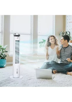 Discount ⌛ HOMCOM 0 Gallon Portable Oscillating Air Cooler Fan Standing Ice Floor Fan with Humidifier 3 Modes 3 Speeds 8H Timer and Remote Control White 🌟 -HOMCOM Sales Store Belk 1473