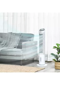 Discount ⌛ HOMCOM 0 Gallon Portable Oscillating Air Cooler Fan Standing Ice Floor Fan with Humidifier 3 Modes 3 Speeds 8H Timer and Remote Control White 🌟 -HOMCOM Sales Store Belk 1474