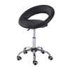 Best Sale 💯 HOMCOM Crescent Rolling Salon Stool with Adjustable Height Breathable Open Back Foam Cushion Seat and 5 Caster Wheels Black ✨ -HOMCOM Sales Store Belk 1476