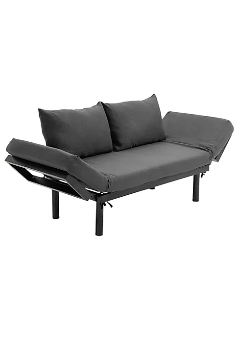 Wholesale 💯 HOMCOM Single Person Chaise Lounger Modern Sofa Bed with 5 Adjustable Positions 2 Large Pillows and Birch Legs Charcoal Grey ⭐ 7 Wholesale 💯 HOMCOM Single Person Chaise Lounger Modern Sofa Bed with 5 Adjustable Positions 2 Large Pillows and Birch Legs Charcoal Grey ⭐ - Image 5