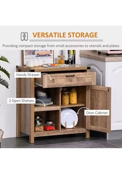 Brand new ✔️ HOMCOM Rustic Barn Door Storage Cabinet/Modern Farmhouse Buffet Sideboard for Kitchen Light Oak 😍 -HOMCOM Sales Store Belk 1521