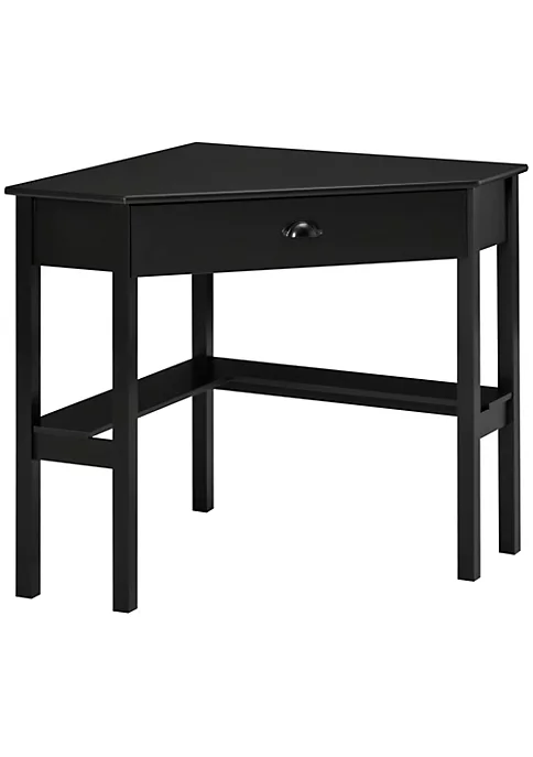 Budget 🌟 HOMCOM Corner Desk Triangle Computer Desk with Drawer and Storage Shelves for Small Space Home Office Workstation for Living Room Bedroom Black 🥰 3 Budget 🌟 HOMCOM Corner Desk Triangle Computer Desk with Drawer and Storage Shelves for Small Space Home Office Workstation for Living Room Bedroom Black 🥰