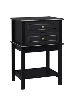 Brand new 🔥 HOMCOM Modern Sofa Side Table with 2 Storage Drawers End Table with Bottom Shelf for Living Room or Office Black 🎉 -HOMCOM Sales Store Belk 1547