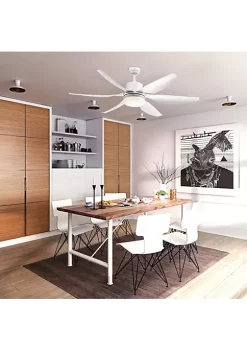 Wholesale 🎁 HOMCOM Reversible Ceiling Fan with Light 3 Blades Indoor Modern Mount LED Lighting Fan with Remote Controller for Bedroom Living Room White 😀 -HOMCOM Sales Store Belk 1554