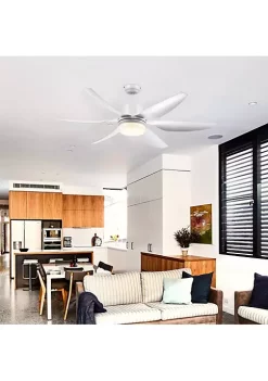 Wholesale 🎁 HOMCOM Reversible Ceiling Fan with Light 3 Blades Indoor Modern Mount LED Lighting Fan with Remote Controller for Bedroom Living Room White 😀 -HOMCOM Sales Store Belk 1555