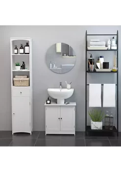 Cheap ⌛ HOMCOM 24" Under Sink Storage Cabinet with 2 Doors and Shelves Pedestal Sink Bathroom Vanity Furniture White ⭐ 9 Cheap ⌛ HOMCOM 24" Under Sink Storage Cabinet with 2 Doors and Shelves Pedestal Sink Bathroom Vanity Furniture White ⭐ -HOMCOM Sales Store Belk 1568