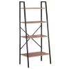 Best reviews of 👍 HOMCOM Industrial 4 Tier Ladder Shelf Bookshelf Vintage Storage Rack Plant Stand with Wood Metal Frame for Living Room Bathroom 💯 -HOMCOM Sales Store Belk 1571