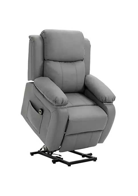 Promo โ HOMCOM Living Room Power Lift Chair PU Leather Electric Recliner Sofa Chair for Elderly with Remote Control Grey ๐ฅ 3 Promo โ HOMCOM Living Room Power Lift Chair PU Leather Electric Recliner Sofa Chair for Elderly with Remote Control Grey ๐ฅ
