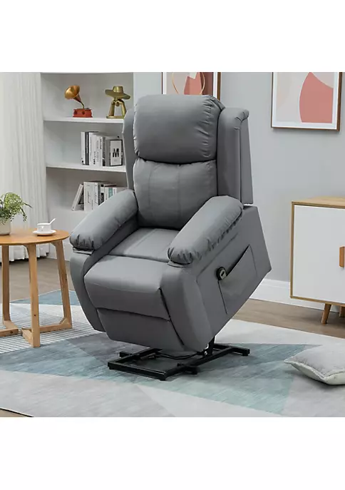 Promo โ HOMCOM Living Room Power Lift Chair PU Leather Electric Recliner Sofa Chair for Elderly with Remote Control Grey ๐ฅ 6 Promo โ HOMCOM Living Room Power Lift Chair PU Leather Electric Recliner Sofa Chair for Elderly with Remote Control Grey ๐ฅ - Image 4