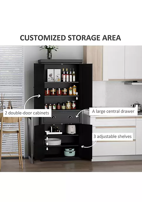Best reviews of 🤩 HOMCOM 72" Traditional Freestanding Kitchen Pantry Cupboard with 2 Cabinet Drawer and Adjustable Shelves Black ❤️ 6 Best reviews of 🤩 HOMCOM 72" Traditional Freestanding Kitchen Pantry Cupboard with 2 Cabinet Drawer and Adjustable Shelves Black ❤️ - Image 4