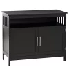 Wholesale 🔔 HOMCOM Kitchen Buffet Sideboard Wooden Storage Console Table with 2 Level Cabinet and Open Shelf Black ✔️