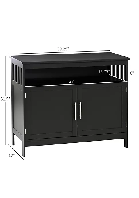 Wholesale ๐ HOMCOM Kitchen Buffet Sideboard Wooden Storage Console Table with 2 Level Cabinet and Open Shelf Black โ๏ธ 4 Wholesale ๐ HOMCOM Kitchen Buffet Sideboard Wooden Storage Console Table with 2 Level Cabinet and Open Shelf Black โ๏ธ - Image 2