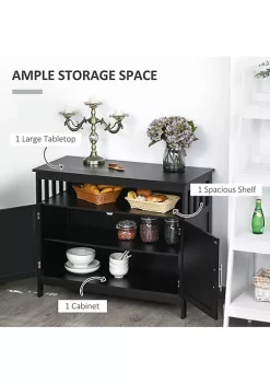 Wholesale ๐ HOMCOM Kitchen Buffet Sideboard Wooden Storage Console Table with 2 Level Cabinet and Open Shelf Black โ๏ธ 10 Wholesale ๐ HOMCOM Kitchen Buffet Sideboard Wooden Storage Console Table with 2 Level Cabinet and Open Shelf Black โ๏ธ -HOMCOM Sales Store Belk 1604