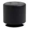 Best Sale 🔥 HOMCOM 360 degree Swivel Foot Stool Round PU Ottoman with Thick Sponge Padding and Solid Steel Base Black ⌛ -HOMCOM Sales Store Belk 1636