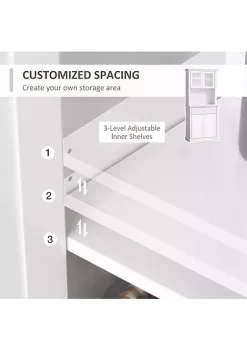 Cheap โ HOMCOM 71" Traditional Freestanding Kitchen Buffet with Hutch Pantry Cabinet with 4 Doors 3 Level Adjustable Shelves and 1 Drawer White ๐ 10 Cheap โ HOMCOM 71" Traditional Freestanding Kitchen Buffet with Hutch Pantry Cabinet with 4 Doors 3 Level Adjustable Shelves and 1 Drawer White ๐ -HOMCOM Sales Store Belk 1661