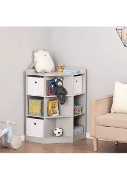 Budget 🔥 HOMCOM Wooden Kids Cabinet Freestanding Corner Storage Drawer Toys Clothes Books Organizer 👗 Dresser Children Bookcase Display Shelf Wardrobe for Bedroom with Anti toppling Hardware Drawers Grey 🤩 -HOMCOM Sales Store Belk 1685