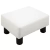 Deals 😍 HOMCOM Modern Faux Leather Upholstered Rectangular Ottoman Footrest with Padded Foam Seat and Plastic Legs Bright White ⌛ -HOMCOM Sales Store Belk 1717