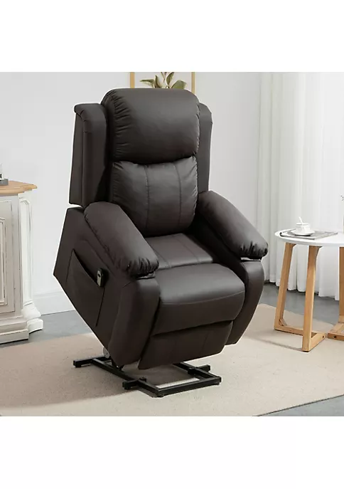 Top 10 😀 HOMCOM Living Room Power Lift Chair PU Leather Electric Recliner Sofa Chair for Elderly with Remote Control Brown 👍 5 Top 10 😀 HOMCOM Living Room Power Lift Chair PU Leather Electric Recliner Sofa Chair for Elderly with Remote Control Brown 👍 - Image 3