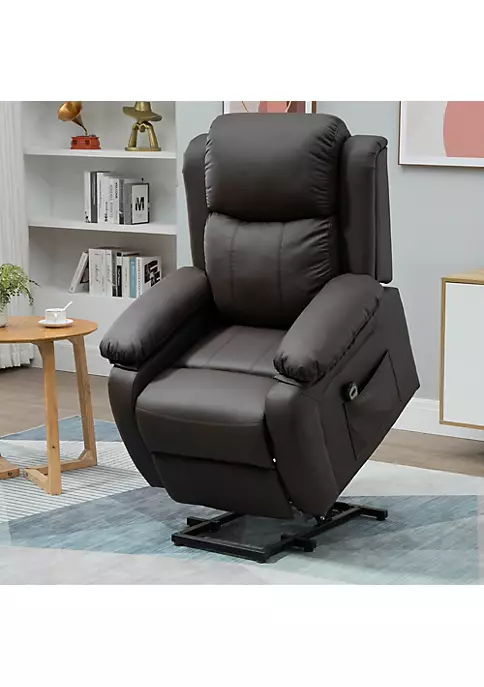 Top 10 😀 HOMCOM Living Room Power Lift Chair PU Leather Electric Recliner Sofa Chair for Elderly with Remote Control Brown 👍 6 Top 10 😀 HOMCOM Living Room Power Lift Chair PU Leather Electric Recliner Sofa Chair for Elderly with Remote Control Brown 👍 - Image 4