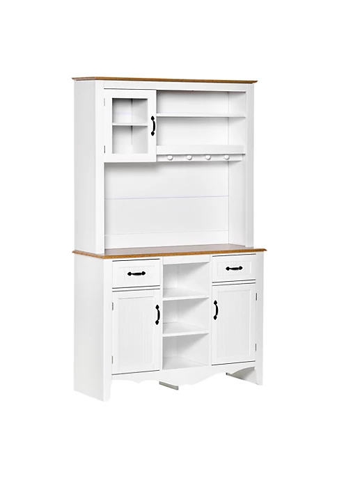 Best Sale ๐ HOMCOM 71" Kitchen Buffet with Hutch Farmhouse Style Storage Pantry with 2 Drawers 3 Door Cabinets and 3 Shelves White โ 3 Best Sale ๐ HOMCOM 71" Kitchen Buffet with Hutch Farmhouse Style Storage Pantry with 2 Drawers 3 Door Cabinets and 3 Shelves White โ