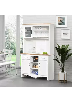 Best Sale ๐ HOMCOM 71" Kitchen Buffet with Hutch Farmhouse Style Storage Pantry with 2 Drawers 3 Door Cabinets and 3 Shelves White โ 10 Best Sale ๐ HOMCOM 71" Kitchen Buffet with Hutch Farmhouse Style Storage Pantry with 2 Drawers 3 Door Cabinets and 3 Shelves White โ -HOMCOM Sales Store Belk 1734