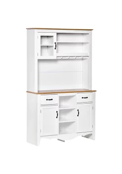 Best Sale ๐ HOMCOM 71" Kitchen Buffet with Hutch Farmhouse Style Storage Pantry with 2 Drawers 3 Door Cabinets and 3 Shelves White โ 11 Best Sale ๐ HOMCOM 71" Kitchen Buffet with Hutch Farmhouse Style Storage Pantry with 2 Drawers 3 Door Cabinets and 3 Shelves White โ -HOMCOM Sales Store Belk 1735