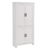 Flash Sale 👏 HOMCOM 64" 4 Door Kitchen Pantry Freestanding Storage Cabinet with 3 Adjustable Shelves for Kitchen Dining or Living Room White ✨ -HOMCOM Sales Store Belk 1736
