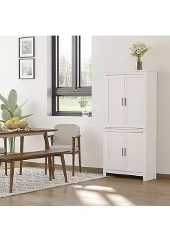 Flash Sale 👏 HOMCOM 64" 4 Door Kitchen Pantry Freestanding Storage Cabinet with 3 Adjustable Shelves for Kitchen Dining or Living Room White ✨ -HOMCOM Sales Store Belk 1738