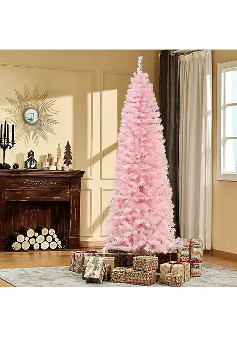 Budget โญ HOMCOM 7ft Tall Unlit Slim Douglas Fir Artificial ๐ Christmas Tree with Realistic Branches with 818 Tips Pink ๐ 5 Budget โญ HOMCOM 7ft Tall Unlit Slim Douglas Fir Artificial ๐ Christmas Tree with Realistic Branches with 818 Tips Pink ๐ - Image 3