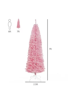 Budget โญ HOMCOM 7ft Tall Unlit Slim Douglas Fir Artificial ๐ Christmas Tree with Realistic Branches with 818 Tips Pink ๐ 10 Budget โญ HOMCOM 7ft Tall Unlit Slim Douglas Fir Artificial ๐ Christmas Tree with Realistic Branches with 818 Tips Pink ๐ -HOMCOM Sales Store Belk 178