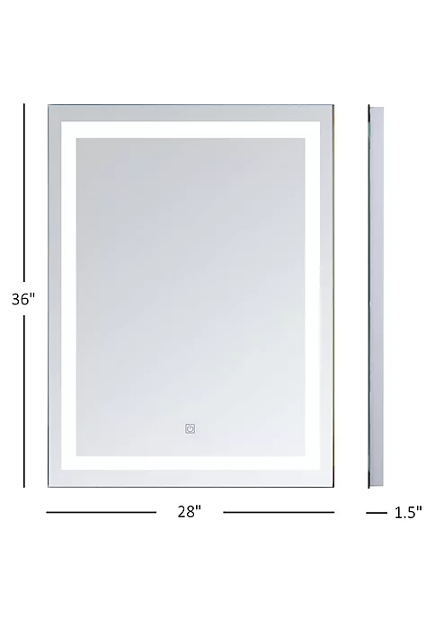 Flash Sale ๐ HOMCOM LED Wall Mount Bathroom Vanity Make Up Mirror w/Defogger 36" x 28" ๐ 4 Flash Sale ๐ HOMCOM LED Wall Mount Bathroom Vanity Make Up Mirror w/Defogger 36" x 28" ๐ - Image 2