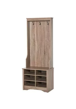Budget 🔥 HOMCOM 🧥 Coat Rack Wooden Hall Tree Storage Organizer 👟 Shoe Bench with 👟 Shoe Rack 3 Hooks for Hallway or Living Room Brown 😉