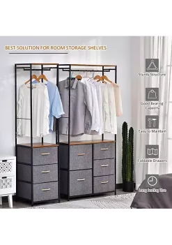 Cheapest ๐ HOMCOM Industrial Bedroom Hall Tree Organizer with Long ๐งฅ Coat Hanger Bar 5 Fabric Foldable Drawers for Entryway Bedroom Office Dorm Room ๐ฅ 9 Cheapest ๐ HOMCOM Industrial Bedroom Hall Tree Organizer with Long ๐งฅ Coat Hanger Bar 5 Fabric Foldable Drawers for Entryway Bedroom Office Dorm Room ๐ฅ -HOMCOM Sales Store Belk 1800