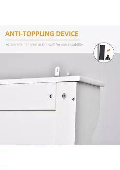 New ๐ HOMCOM 71" 3 In 1 Hall Tree Storage Bench and ๐งฅ Coat Rack with 5 Steel Double Hooks and Anti Topple Anchor for Entryway White ๐ 10 New ๐ HOMCOM 71" 3 In 1 Hall Tree Storage Bench and ๐งฅ Coat Rack with 5 Steel Double Hooks and Anti Topple Anchor for Entryway White ๐ -HOMCOM Sales Store Belk 182