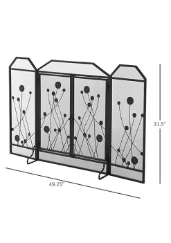 Wholesale โญ HOMCOM 3 Panel Metal Fireplace Mesh Screen Home Folded Steel Spark Protection with Magnetic Doors 49.25" x 31" Black ๐ฅ 9 Wholesale โญ HOMCOM 3 Panel Metal Fireplace Mesh Screen Home Folded Steel Spark Protection with Magnetic Doors 49.25" x 31" Black ๐ฅ -HOMCOM Sales Store Belk 1820