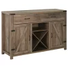 Buy ❤️ HOMCOM Wooden Farmhouse Sideboard Storage Buffet Cabinet with 2 Large Drawers X Shaped Wine Rack and Cabinets Grey ⌛ -HOMCOM Sales Store Belk 1833