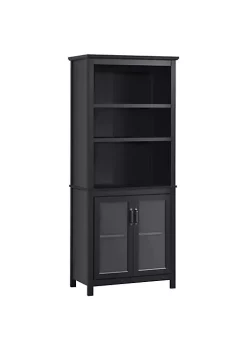 Best Pirce 🤩 HOMCOM 71" Bookcase Storage Hutch Cabinet with Adjustable Shelves and Glass Doors for Home Office Kitchen Living Room Black 😍 -HOMCOM Sales Store Belk 1849