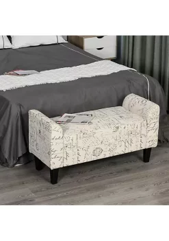 Outlet ๐ฅ HOMCOM 41" Ottoman Bench Modern Linen Armed Entryway Bench Signature Print with Cream White Parchment Background โจ 9 Outlet ๐ฅ HOMCOM 41" Ottoman Bench Modern Linen Armed Entryway Bench Signature Print with Cream White Parchment Background โจ -HOMCOM Sales Store Belk 1906