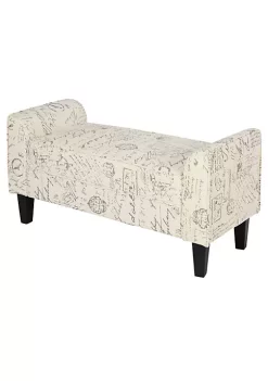 Outlet ๐ฅ HOMCOM 41" Ottoman Bench Modern Linen Armed Entryway Bench Signature Print with Cream White Parchment Background โจ 11 Outlet ๐ฅ HOMCOM 41" Ottoman Bench Modern Linen Armed Entryway Bench Signature Print with Cream White Parchment Background โจ -HOMCOM Sales Store Belk 1908