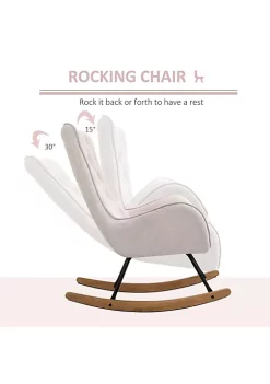 Cheapest ๐ HOMCOM Mid Century Fabric Rocking Chair Sofa Armchair Tufted Rocker Wingback Accent Chair with Padded Seat Rubber Wood Base for Home Studio Bedroom Living Room Cream White ๐ 10 Cheapest ๐ HOMCOM Mid Century Fabric Rocking Chair Sofa Armchair Tufted Rocker Wingback Accent Chair with Padded Seat Rubber Wood Base for Home Studio Bedroom Living Room Cream White ๐ -HOMCOM Sales Store Belk 192