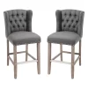 Best reviews of ๐งจ HOMCOM Counter Height Bar Stools Set of 2 Upholstered 26" Seat Height Barstools Breakfast Chairs with Nailhead Trim and Tufted Back Wood Legs Deep Grey โญ 1 Best reviews of ๐งจ HOMCOM Counter Height Bar Stools Set of 2 Upholstered 26" Seat Height Barstools Breakfast Chairs with Nailhead Trim and Tufted Back Wood Legs Deep Grey โญ -HOMCOM Sales Store Belk 1924