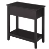 Cheapest 🌟 HOMCOM End Side Table Flip Top Design with Storage Hinge Cabinet Bottom Shelf and Sturdy Base Dark Coffee 🤩 -HOMCOM Sales Store Belk 1929