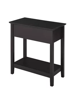 Cheapest 🌟 HOMCOM End Side Table Flip Top Design with Storage Hinge Cabinet Bottom Shelf and Sturdy Base Dark Coffee 🤩