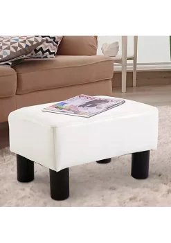 Top 10 🔔 HOMCOM Modern Faux Leather Upholstered Rectangular Ottoman Footrest with Padded Foam Seat and Plastic Legs Bright Black 🌟 -HOMCOM Sales Store Belk 1937