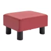 Brand new 🌟 HOMCOM Modern Faux Leather Upholstered Rectangular Ottoman Footrest with Red Foam Seat and Plastic Legs Red ⭐ -HOMCOM Sales Store Belk 1939