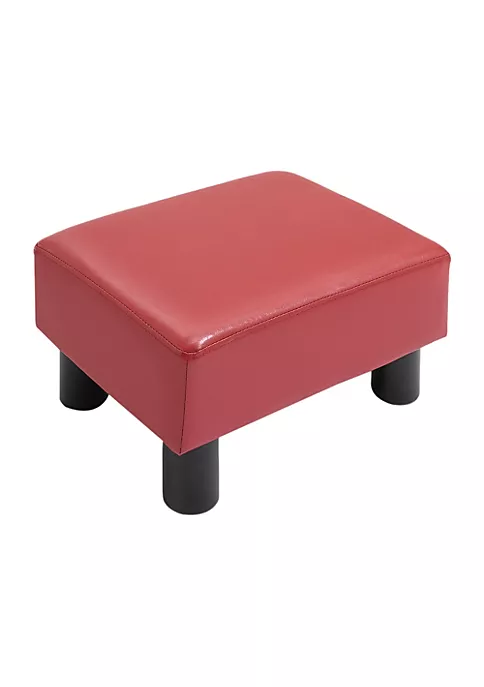 Brand new ๐ HOMCOM Modern Faux Leather Upholstered Rectangular Ottoman Footrest with Red Foam Seat and Plastic Legs Red โญ 4 Brand new ๐ HOMCOM Modern Faux Leather Upholstered Rectangular Ottoman Footrest with Red Foam Seat and Plastic Legs Red โญ - Image 2