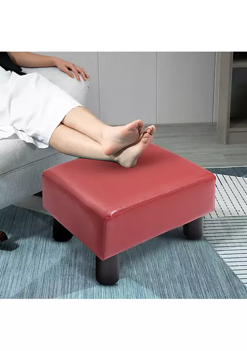 Brand new ๐ HOMCOM Modern Faux Leather Upholstered Rectangular Ottoman Footrest with Red Foam Seat and Plastic Legs Red โญ 5 Brand new ๐ HOMCOM Modern Faux Leather Upholstered Rectangular Ottoman Footrest with Red Foam Seat and Plastic Legs Red โญ - Image 3