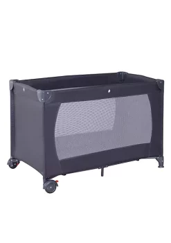 Wholesale 🌟 HOMCOM Portable Fold Up Baby Travel Crib Playard Playpen with Wheels and Mattress Pad Dark Grey 🎉 11 Wholesale 🌟 HOMCOM Portable Fold Up Baby Travel Crib Playard Playpen with Wheels and Mattress Pad Dark Grey 🎉 -HOMCOM Sales Store Belk 1948