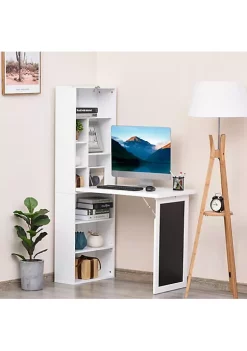 Discount 😀 HOMCOM Fold out Convertible Writing Table Wall Mount Desk Cabinet with Blackboard and Side Shelf Multi Function Home Office Workstation White 😀 10 Discount 😀 HOMCOM Fold out Convertible Writing Table Wall Mount Desk Cabinet with Blackboard and Side Shelf Multi Function Home Office Workstation White 😀 -HOMCOM Sales Store Belk 1963